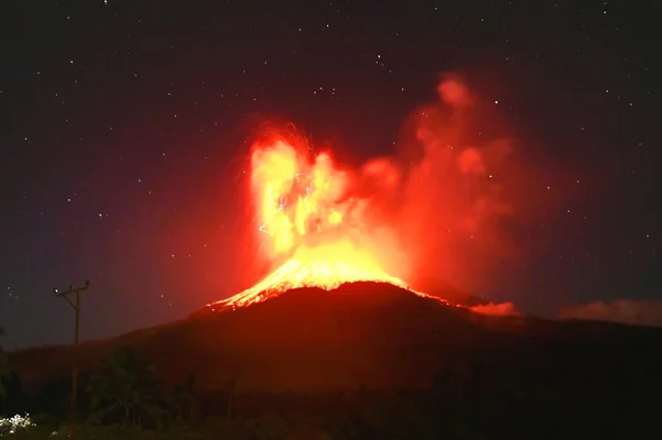 【海外火山】日本時間の8月2日(土)2時10分頃、インドネシア・フローレス島にあるレウォトビ火山で大規模な噴火が発生。気象衛星ひまわり9号からの観測で噴煙が高度約1万9000mに到達していると推定