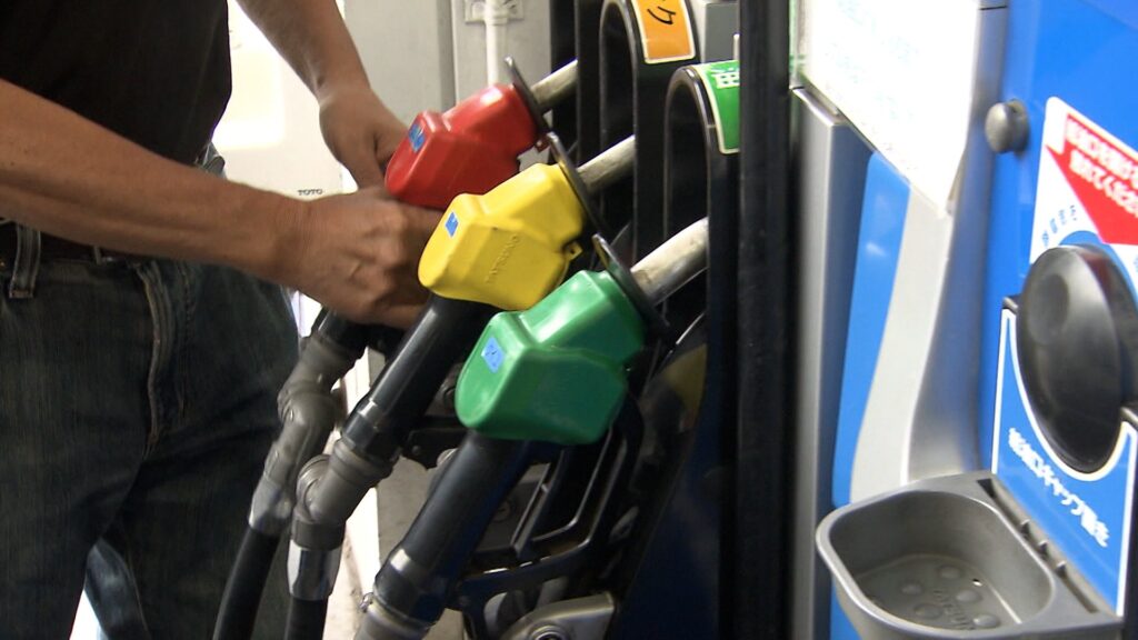 ガソリン価格4週連続値上がり 先週より70銭高の1リットルあたり174円90銭