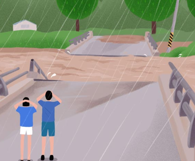 400ミリの豪雨が降り注ぐ光州、腰まで水に浸かりながらサラダを受け取る配達員の姿が話題に　配達費用は744円