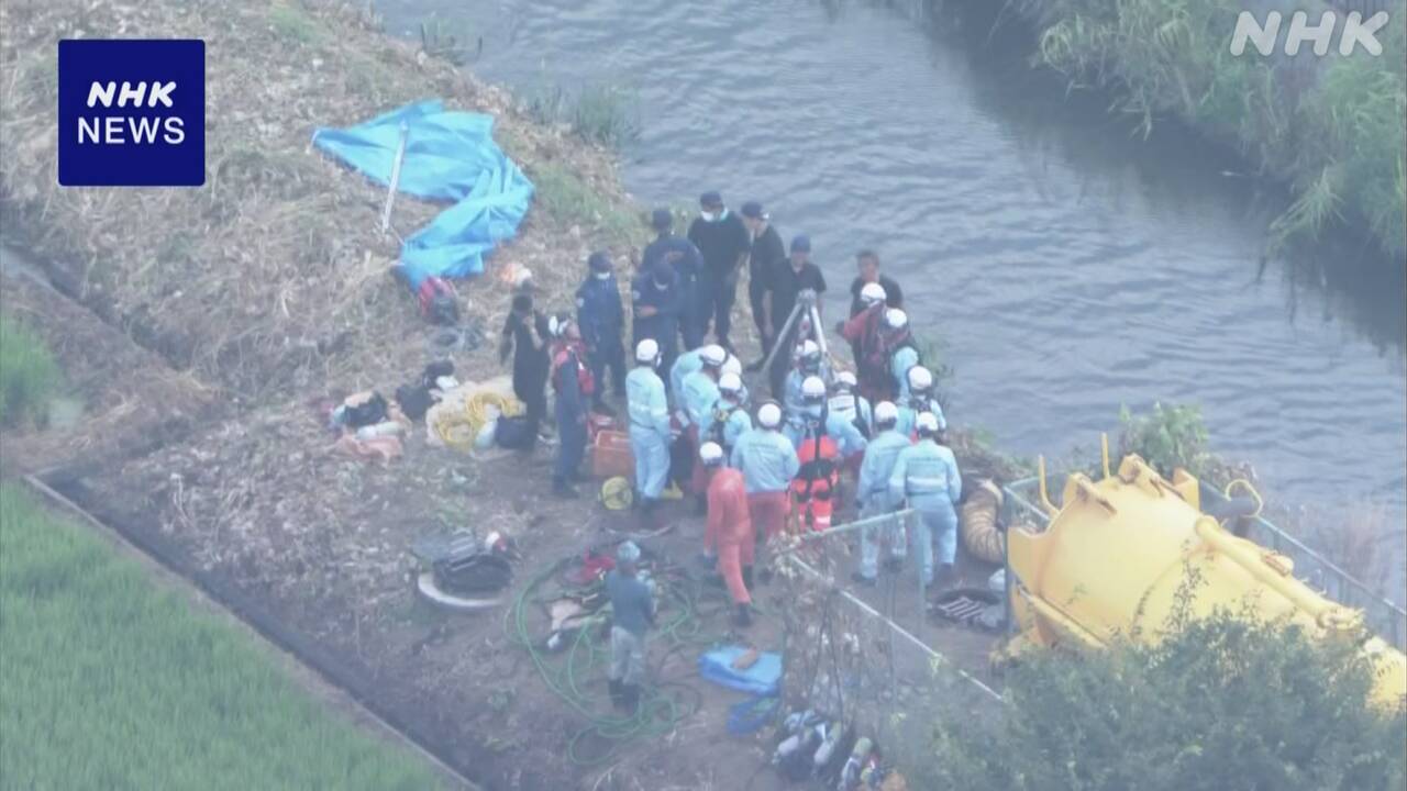 埼玉 行田 作業員4人がマンホールに落下 呼びかけも反応なく