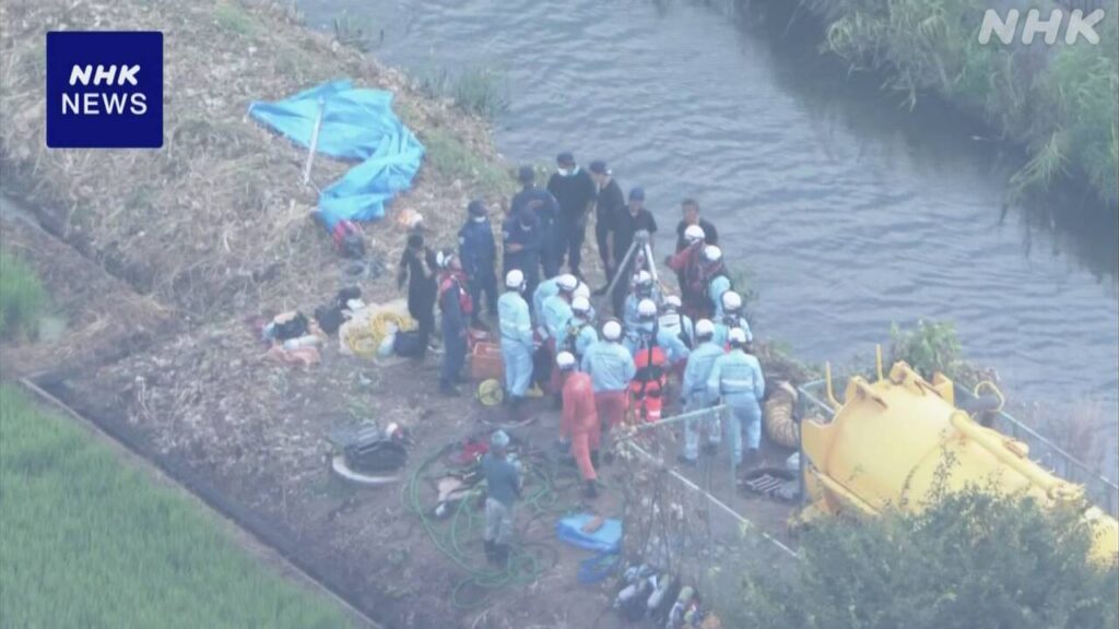 埼玉 行田 作業員4人がマンホールに落下 呼びかけも反応なく