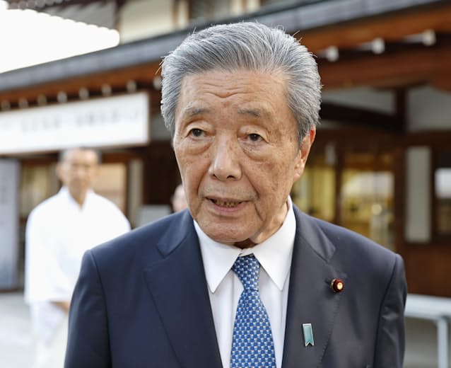 森山幹事長、靖国参拝「おじが3人戦死している」