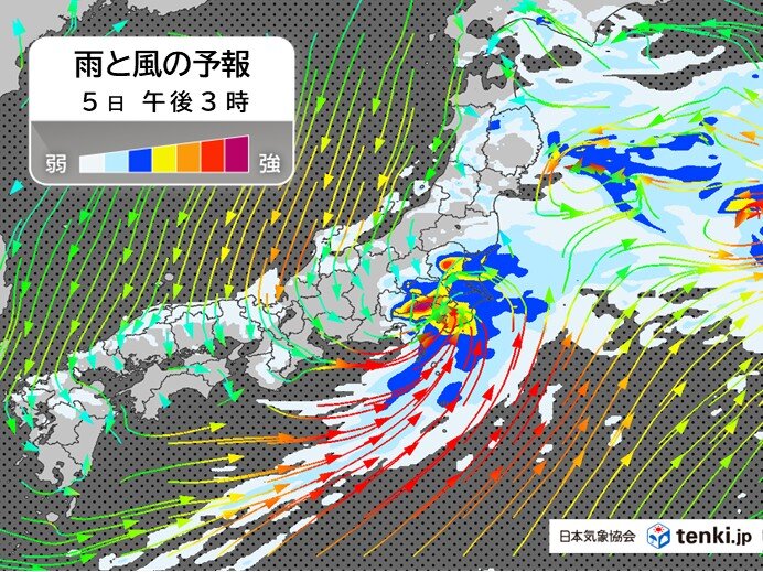 【気象情報】きょうの関東は台風15号の影響で、お昼～夕方が雨のピークとなるでしょう