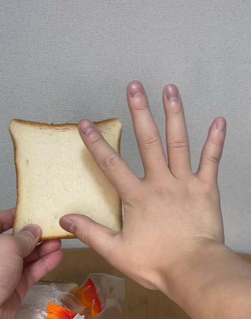 グルメ系YouTuberハシダ、手が大きすぎると話題 「ミスドのドーナツがミニチュアに見える」