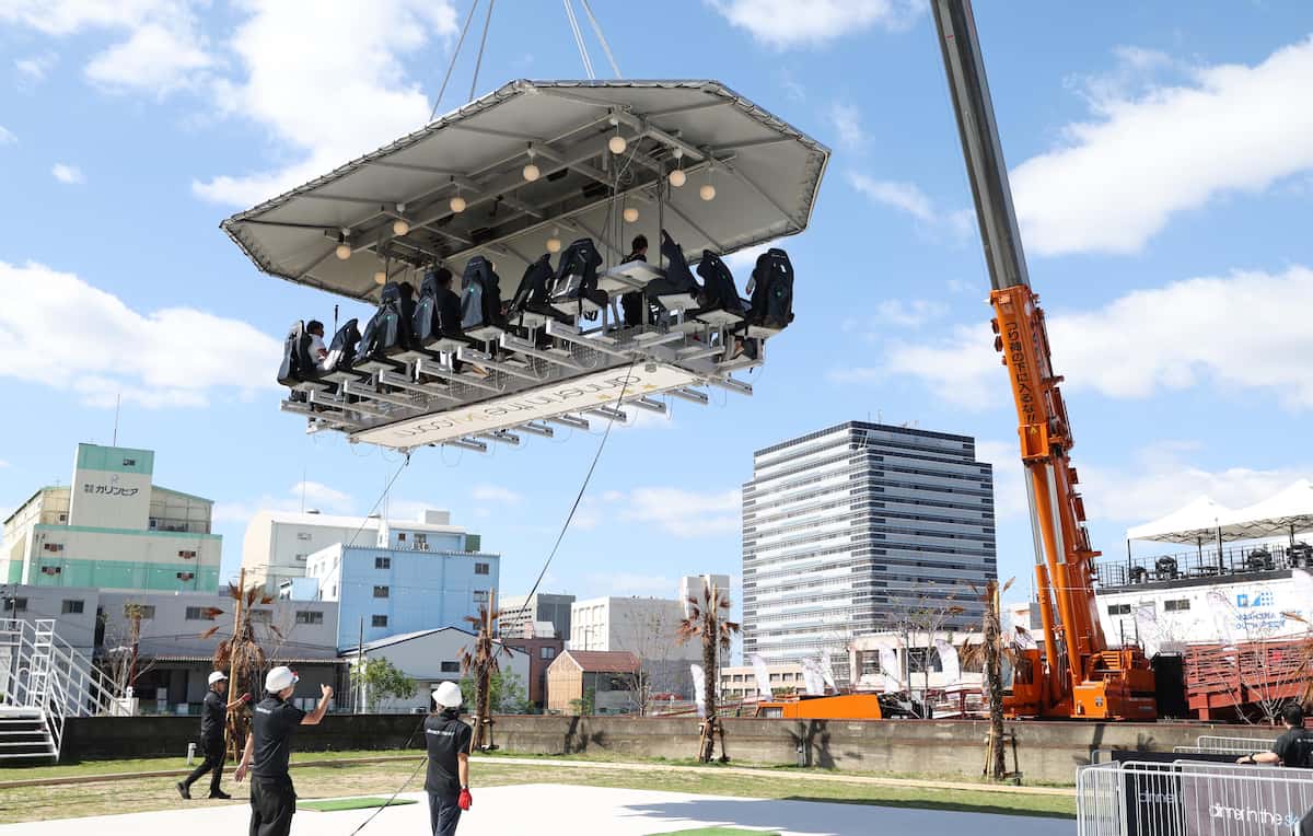 【大阪】「空中レストラン」オープン　地上40メートルでスリル満点の食事　12月末まで期間限定