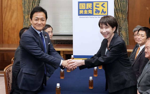 【政治】自民・高市総裁、国民民主との合意履行に「御意」　玉木代表に伝達