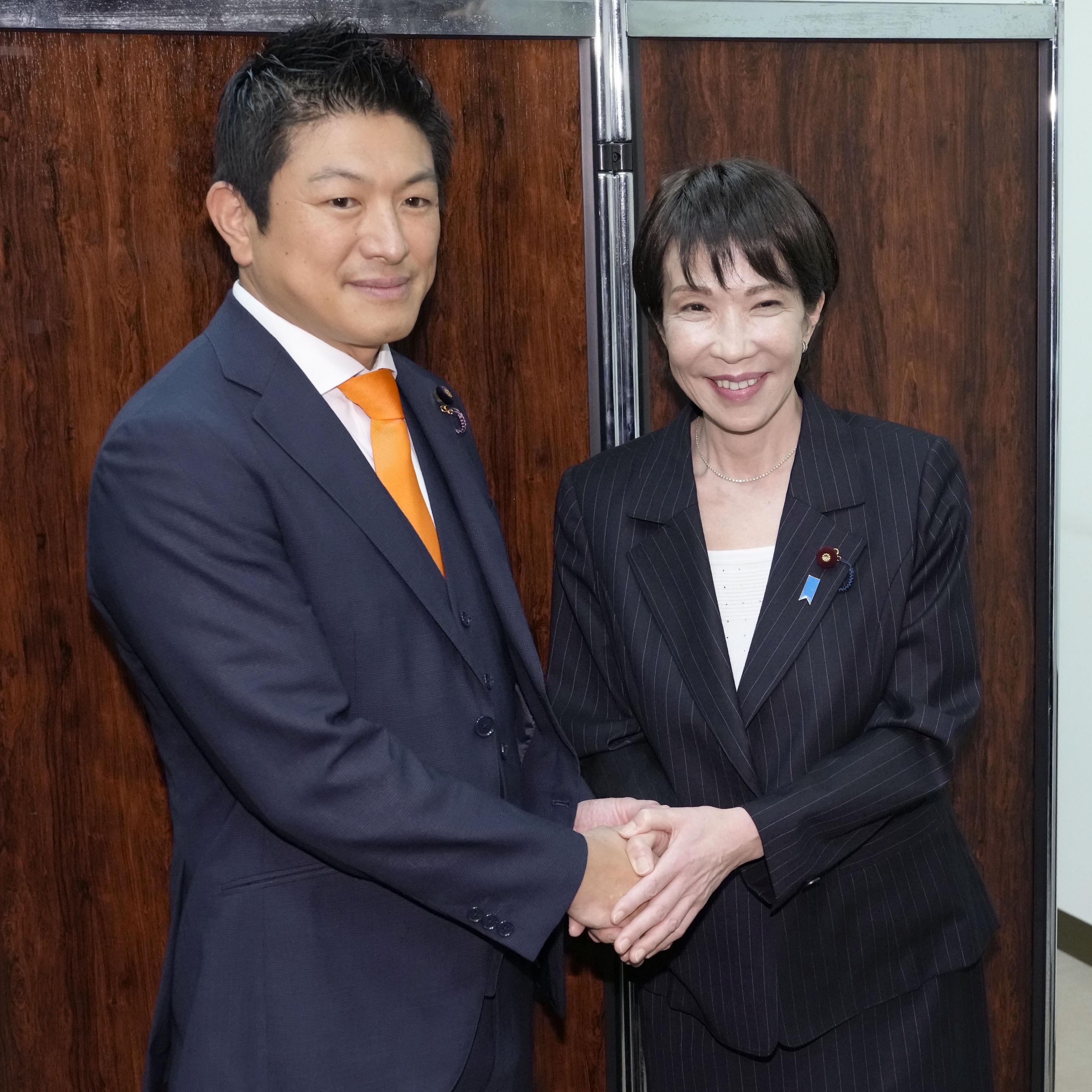 参政党の神谷代表、高市氏に協力も　連立可能性は否定