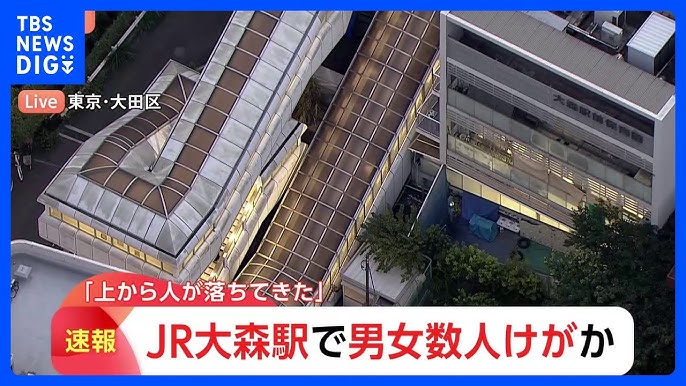 速報】JR大森駅エスカレーターで転倒事故「上から人が落ちてきた」若い男性が転倒し男女数人巻き添えか