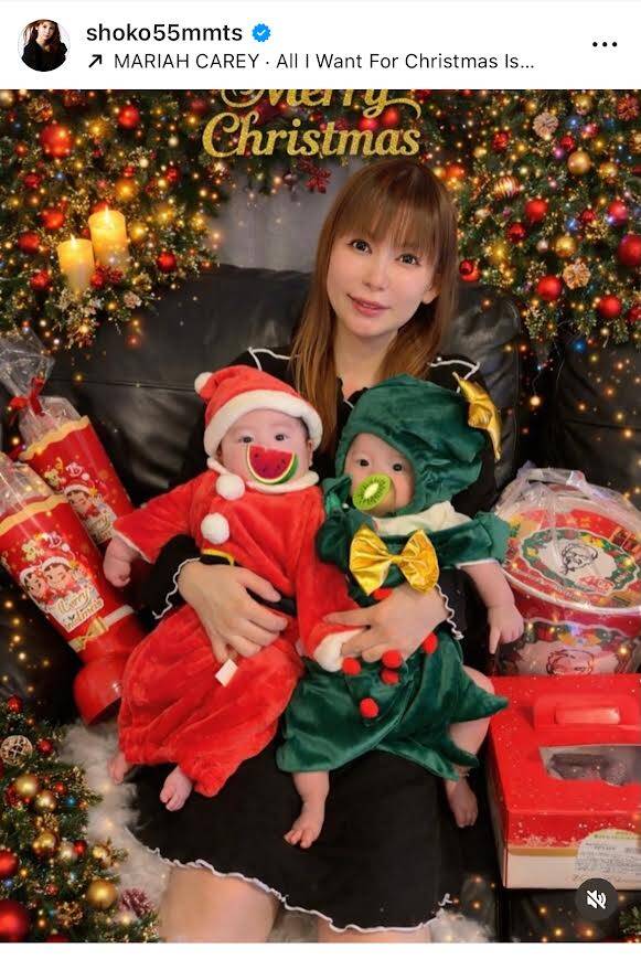 中川翔子、双子と過ごす初めてのクリスマス「こんなにしあわせなクリスマスがあるのかと感動」