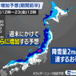 明日、200cm超の雪が降り日本滅亡する見通し