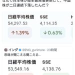 レアアースカード発動したのに日本株が歴史最高値更新して、中国株が二日連続下落