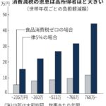 食品消費税ゼロの経済効果5000億円　減税の10分の1、大和総研試算