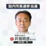 【新潟】新潟県胎内市長選 現職の井畑明彦氏(64)が3回目の当選　前市議との一騎打ち制す