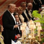 トランプ氏、珍しく控えめ　演説は紙を読み上げ、脱線なし　国賓訪英