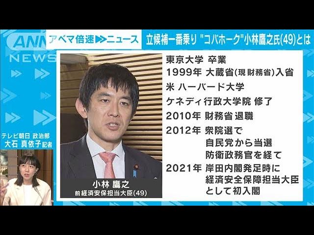 小林コバホーク鷹之、財務大臣か
