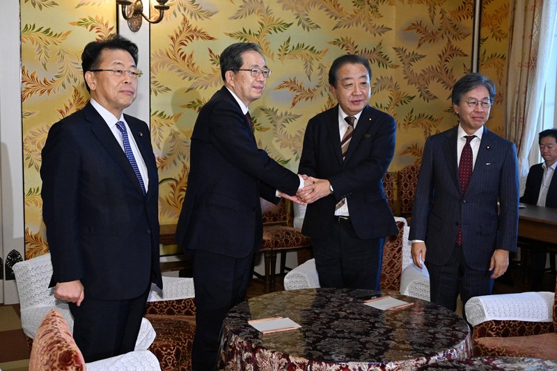 立憲、公明が党首会談　維新の議員定数削減は「議論のすり替え」