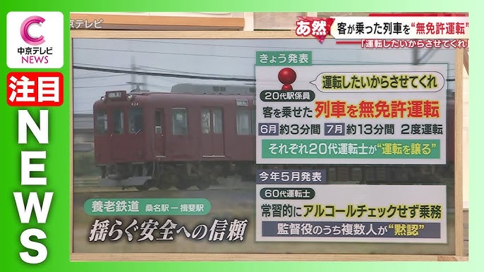 【養老鉄道】「運転士になりたいという夢があった」無免許の社員が客を乗せて列車を運転　運転士になるための訓練　家庭の都合で中断していた