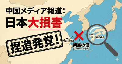 【嘘】中国メディアが「南京―福岡」便欠航で日本大損害と報道するも、存在しない架空の便であることが判明ｗｗ