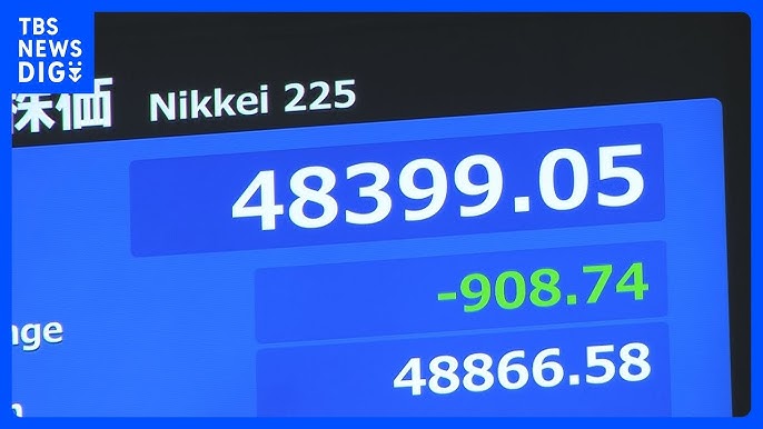 【経済】日経平均株価が一時900円以上値下がり　米中の貿易摩擦への懸念が再燃