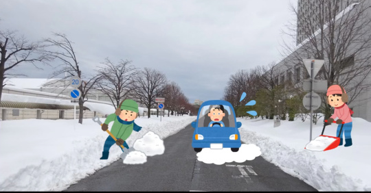 【動画あり】新潟県警「みだりに道路に雪をまき、捨てることは禁止されています」