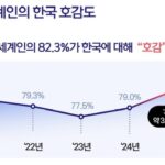 韓国に対する外国人好感度　82％で過去最高に＝日本急上昇