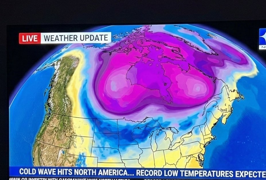 北米を襲っている大寒波をご覧ください