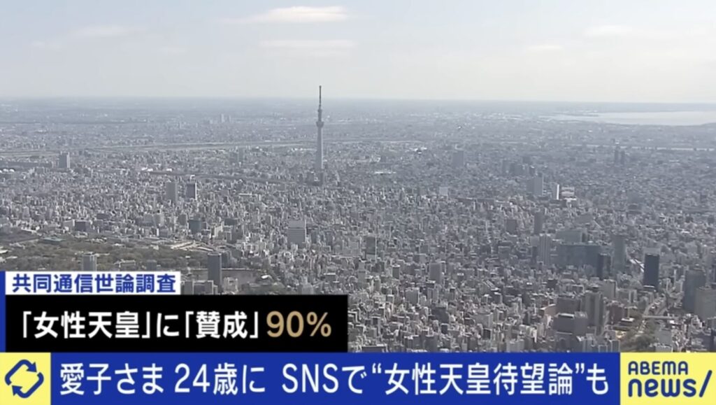 「女性天.皇」に「賛成」が90%という衝撃
