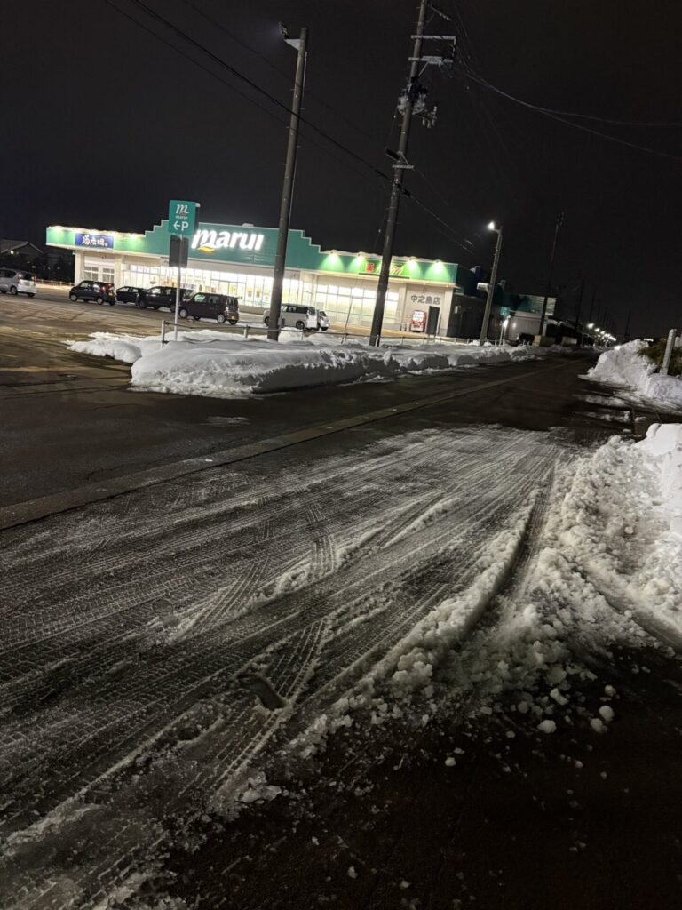 米山隆一&擁護者 「雪は道路に撒いたほうが早く解ける」　→　夜になっても解けてないことを確認
