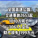 【中国】国慶節連休中の交通事故2653件、1010人死亡、3061人負傷、1199万元の損失