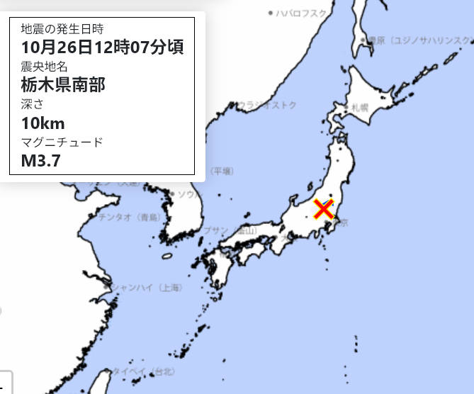 震度３の大地震！！！