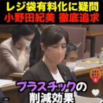 【割箸／レジ袋】小野田紀美『割箸は間伐材を使っていたエコの試みだったのに悪者にされ、中国から割箸を輸入する事態になっている。レジ袋についても削減効果は疑問です！！』