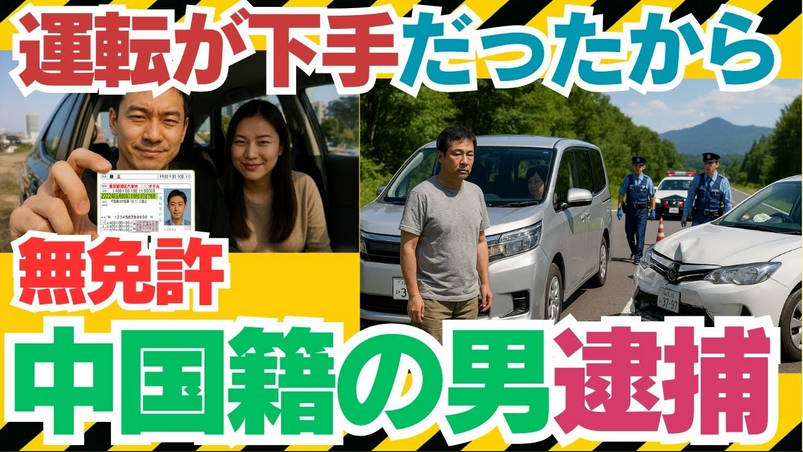 中国籍男性、千歳で無免許レンタカー運転し事故逃走も逮捕