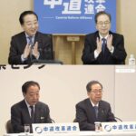 中道改革連合旗揚げ時と、その3週間後の野田氏と斉藤氏の表情がこちら
