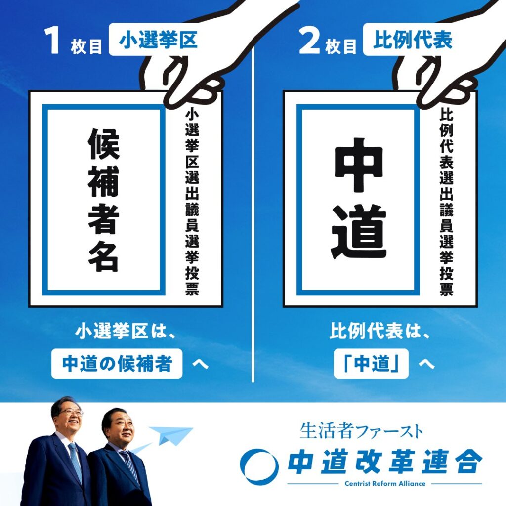 【親愛なる有権者の皆さんへ】野田佳彦共同代表 「この選挙には、日本の民主主義の明日がかかっています。いま生まれたばかりの中道が踏ん張らなければ、熟議の民主主義は大きく後退してしまいます」