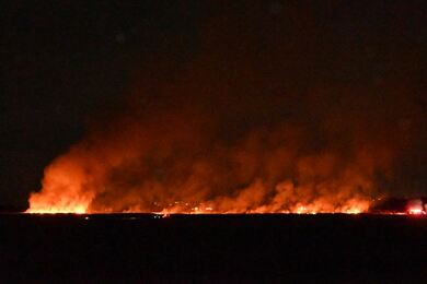 渡良瀬遊水地の火災が鎮圧　群馬県境