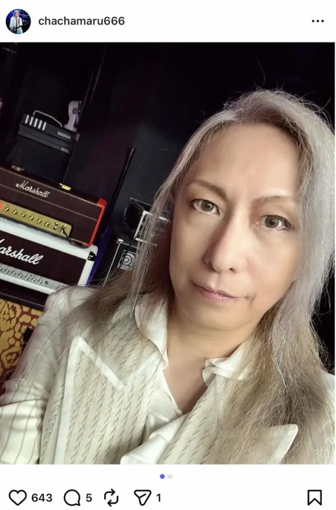 ギタリストChachamaruこと藤村幸宏（65)　急性網膜壊死、一過性脳虚血発作を公表　治療に専念「左眼殆ど見えず」