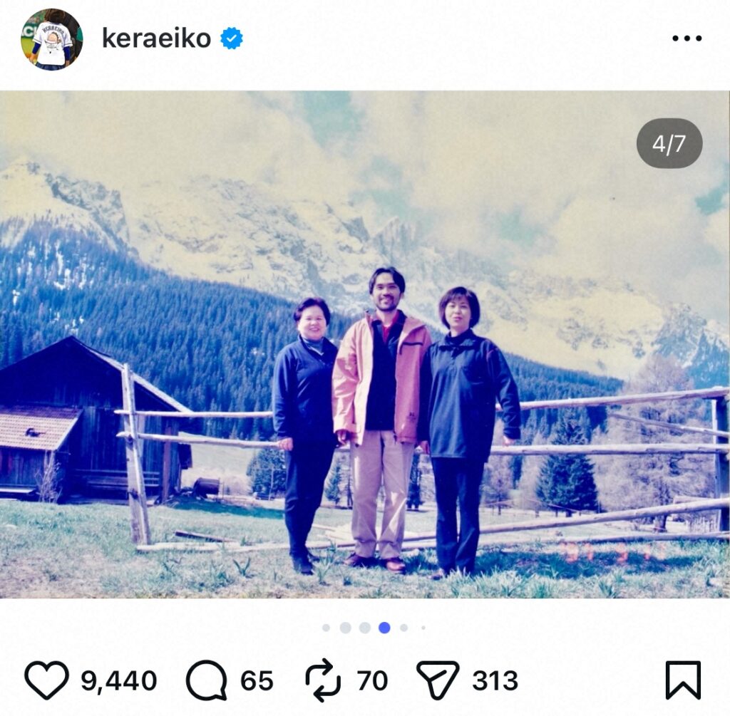 【大反響】けらえいこ氏、『あたしンち』モデル母の写真公開でファン歓喜「髪型の正解がここに」