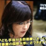 【画像】自民党議員「子ども手当てを防衛費に回すのはどうだろうか？」