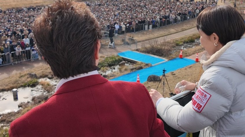 高市首相、岐阜で応援演説。凄い人の数😳