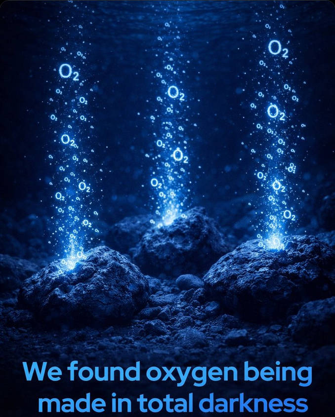 【新発見】水深約4000mで多金属結核と呼ばれる金属を含む塊が、海水の電気分解を引き起こし、酸素を生成していることを発見！！