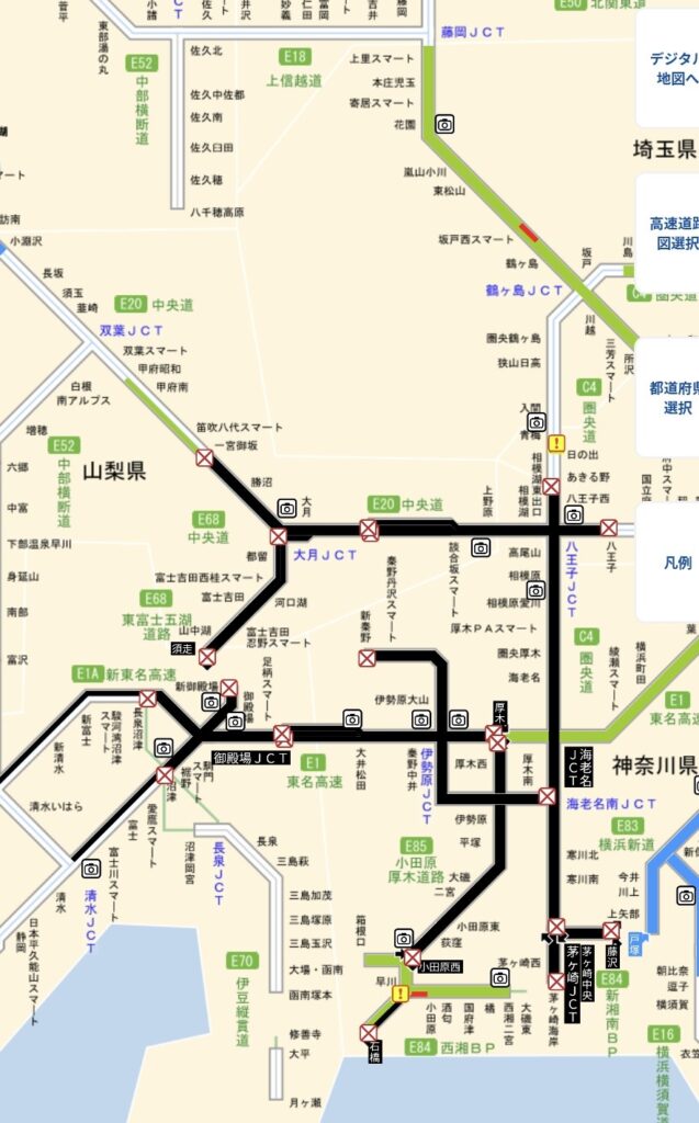 【大雪】首都圏で高速の通行止め相次ぐ…東名高速・新東名・中央道・圏央道など対象