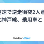 阪神高速で逆走衝突2人意識不明乗用車とトラック-北神戸線