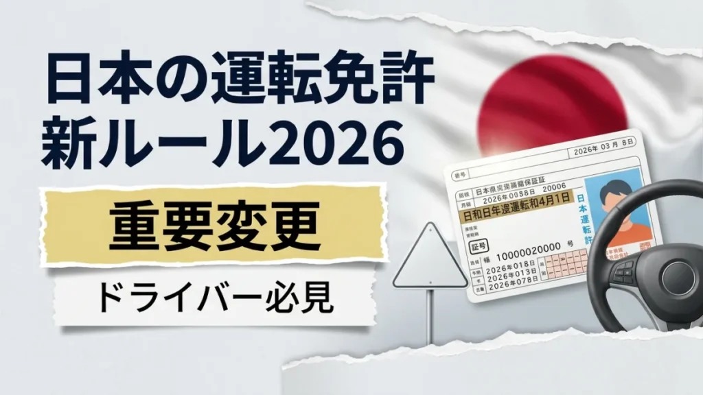 日本運転免許新ルール2026｜すべてのドライバーが知っておくべき重要変更