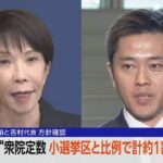高市総理＆吉村『比例ゾンビと公明議員を狩り倒します』定数削減法案再提出 比例を－45議席に