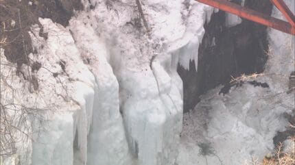 【岐阜】氷の塊の下敷きになった男性が死亡 アイスクライミング中に滑落 平年を大きく上回る気温 下呂市 濁河大橋近く