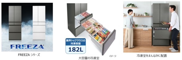 東芝「フリーザ」発売、冷凍に注力　「ベジータ」に続く新冷蔵庫ブランド