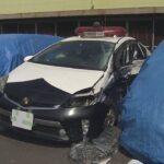 パトカーと乗用車が出合い頭に衝突、３人搬送…先月も同じ警察署で緊急走行中に事故