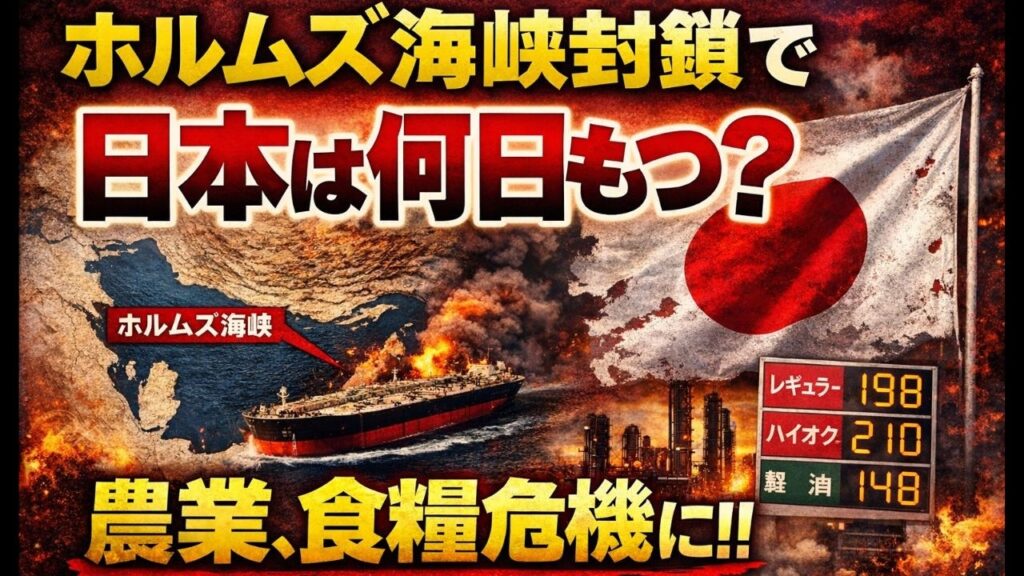 ホルムズ海峡依存度ランキング、日本がダントツ世界一でさっそく終わるwwww