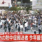 熱中症で9歳から100歳までの男女127人救急搬送 東京