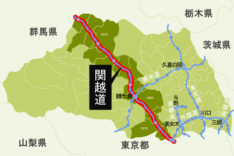 圏央道 鶴ヶ島の大型車故障で35キロの渋滞…